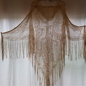 Vintage Fringed Shawl